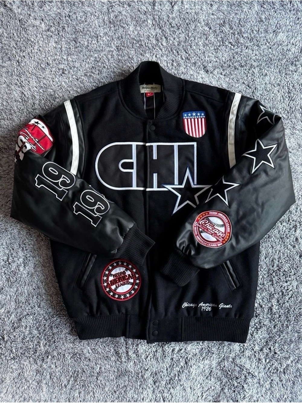 Men’s Chicago American Giants Jacket, Negro League, Headgear Classics